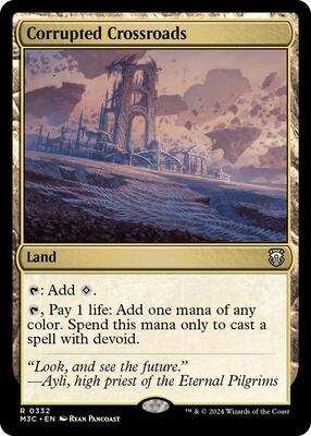 Corrupted Crossroads (Ripple Foil) card from Commander: Modern Horizons 3