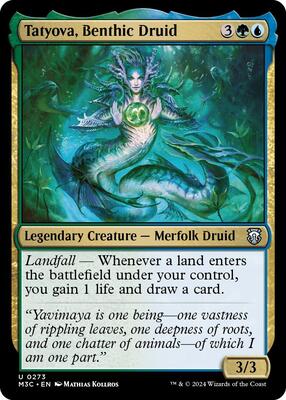 Tatyova, Benthic Druid (Ripple Foil) card from Commander: Modern Horizons 3