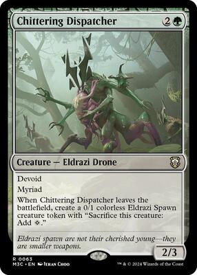 Chittering Dispatcher (Ripple Foil) card from Commander: Modern Horizons 3