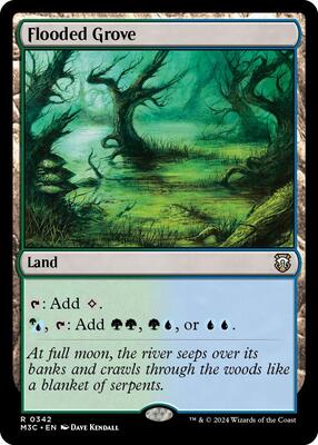 Flooded Grove (Ripple Foil) card from Commander: Modern Horizons 3