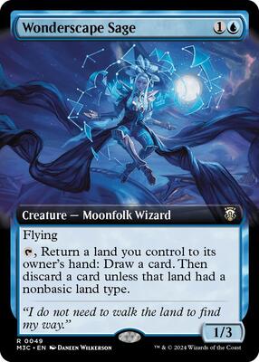 Wonderscape Sage (Extended Art) (Ripple Foil) card from Commander: Modern Horizons 3