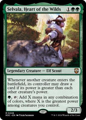 Selvala, Heart of the Wilds card from Commander: Modern Horizons 3