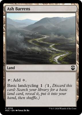 Ash Barrens (Ripple Foil) card from Commander: Modern Horizons 3
