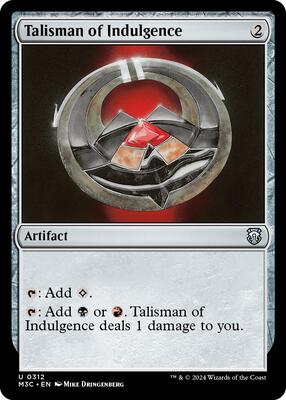 Talisman of Indulgence card from Commander: Modern Horizons 3