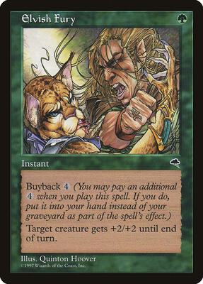 Elvish Fury card from Tempest