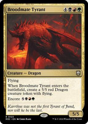 Broodmate Tyrant card from Commander: Modern Horizons 3