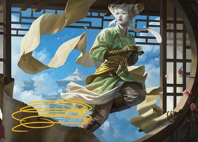 Tamiyo, Inquisitive Student Art Card (Gold-Stamped Signature) card from Art Series: Modern Horizons 3
