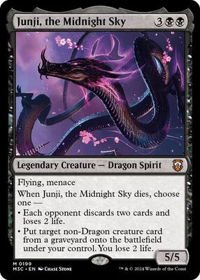 Junji, the Midnight Sky (Ripple Foil) card from Commander: Modern Horizons 3