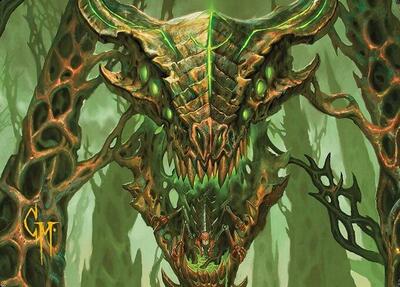 Colossal Dreadmask Art Card (Gold-Stamped Signature) card from Art Series: Modern Horizons 3