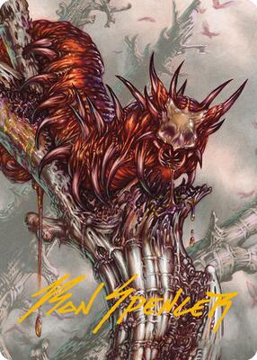 Grist, Voracious Larva Art Card (Gold-Stamped Signature) card from Art Series: Modern Horizons 3
