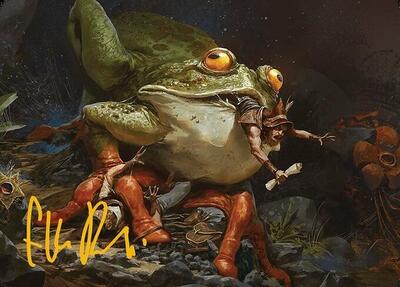 Rampant Frogantua Art Card (Gold-Stamped Signature) card from Art Series: Modern Horizons 3