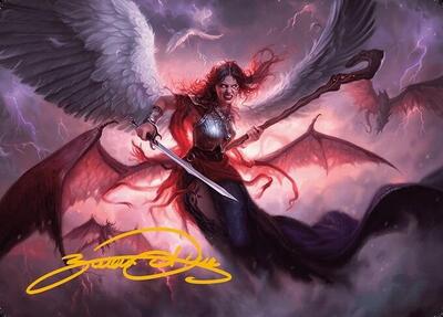 Kaalia of the Vast Art Card (Gold-Stamped Signature) card from Art Series: Modern Horizons 3