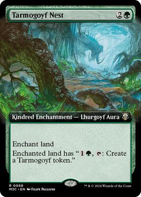 Tarmogoyf Nest (Extended Art) (Ripple Foil) card from Commander: Modern Horizons 3