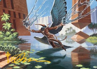 Nadu, Winged Wisdom Art Card (Gold-Stamped Signature) card from Art Series: Modern Horizons 3