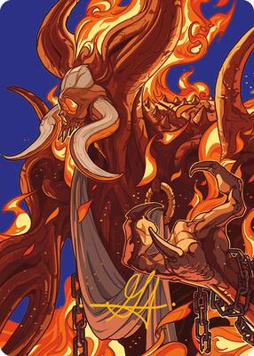 Phlage, Titan of Fire's Fury Art Card (Gold-Stamped Signature) card from Art Series: Modern Horizons 3