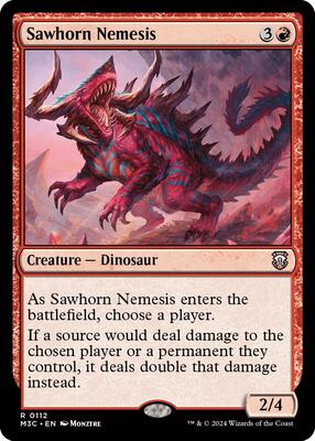Sawhorn Nemesis card from Commander: Modern Horizons 3