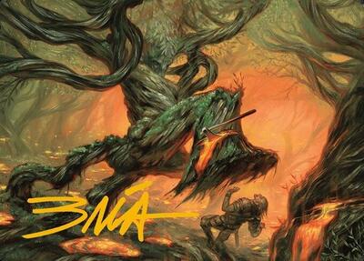 Stump Stomp Art Card (Gold-Stamped Signature) card from Art Series: Modern Horizons 3