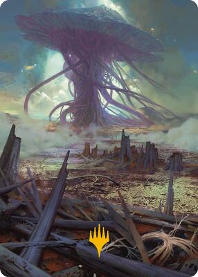 Swamp Art Card (Gold-Stamped Planeswalker Symbol) card from Art Series: Modern Horizons 3