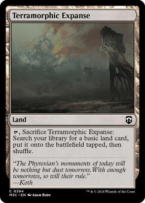 Terramorphic Expanse (Ripple Foil) card from Commander: Modern Horizons 3