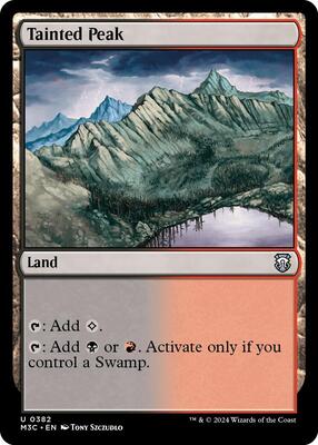 Tainted Peak (Ripple Foil) card from Commander: Modern Horizons 3