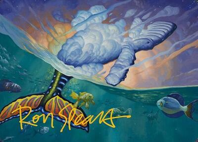 Dreamtide Whale Art Card (Gold-Stamped Signature) card from Art Series: Modern Horizons 3