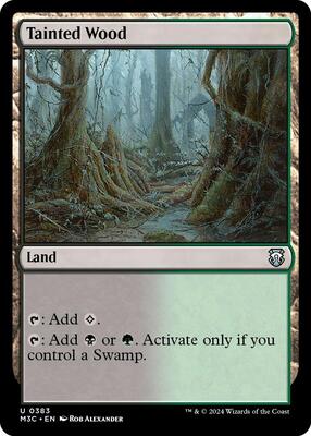 Tainted Wood (Ripple Foil) card from Commander: Modern Horizons 3