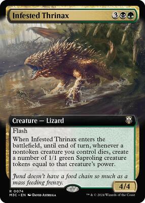 Infested Thrinax (Extended Art) card from Commander: Modern Horizons 3