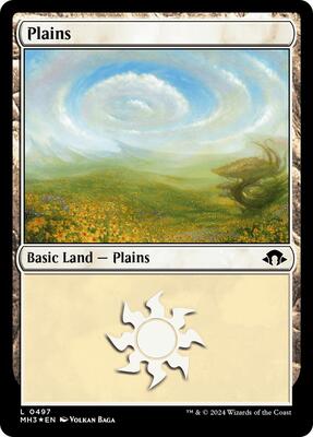 Plains (0497) (Ripple Foil) card from Modern Horizons 3