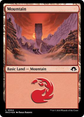 Mountain (0504) (Ripple Foil) card from Modern Horizons 3