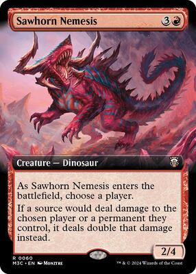 Sawhorn Nemesis (Extended Art) card from Commander: Modern Horizons 3