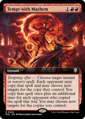 Tempt with Mayhem (Extended Art) card from Commander: Modern Horizons 3