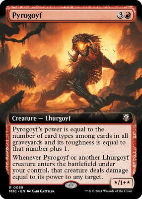 Pyrogoyf (Extended Art) card from Commander: Modern Horizons 3