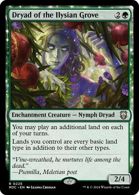 Dryad of the Ilysian Grove (Ripple Foil) card from Commander: Modern Horizons 3