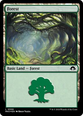 Forest (0506) (Ripple Foil) card from Modern Horizons 3