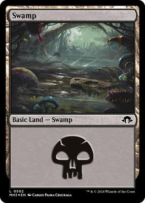 Swamp (0502) (Ripple Foil) card from Modern Horizons 3