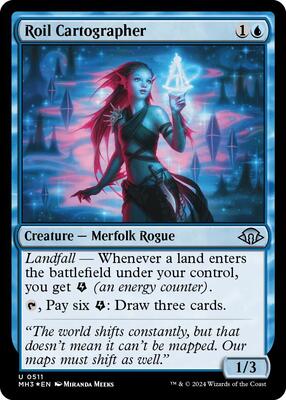 Roil Cartographer (Ripple Foil) card from Modern Horizons 3