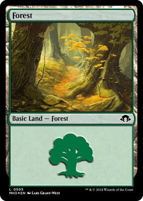 Forest (0505) (Ripple Foil) card from Modern Horizons 3