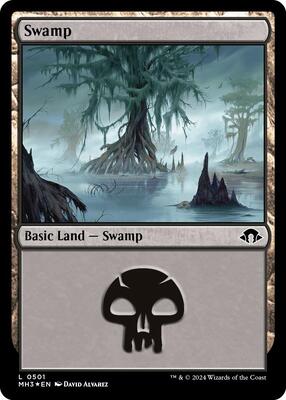 Swamp (0501) (Ripple Foil) card from Modern Horizons 3