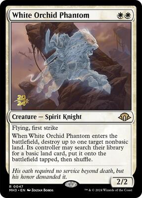 White Orchid Phantom card from Prerelease Cards