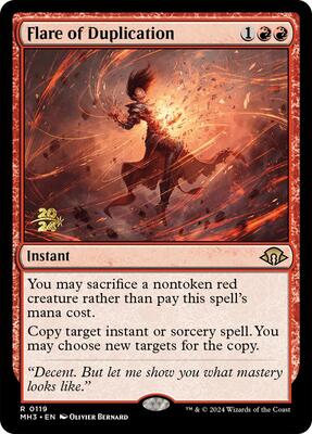 Flare of Duplication card from Prerelease Cards