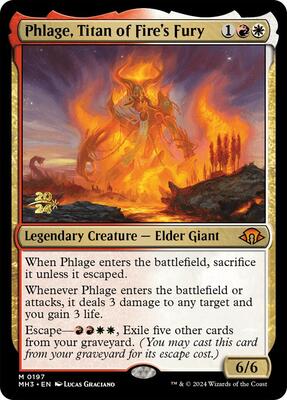 Phlage, Titan of Fire's Fury card from Prerelease Cards