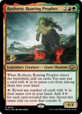 Rosheen, Roaring Prophet card from Prerelease Cards