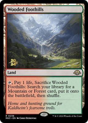 Wooded Foothills card from Prerelease Cards