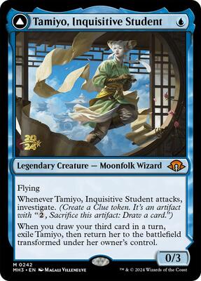 Tamiyo, Inquisitive Student card from Prerelease Cards
