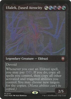 Ulalek, Fused Atrocity (Display Commander) - Thick Stock card from Commander: Modern Horizons 3