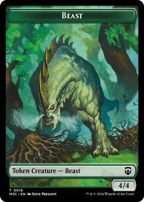 Beast (0016) // Copy Double-Sided Token card from Commander: Modern Horizons 3