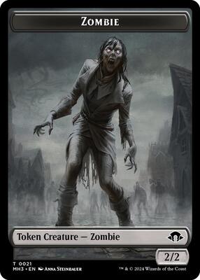 Zombie // Plant Double-Sided Token card from Modern Horizons 3