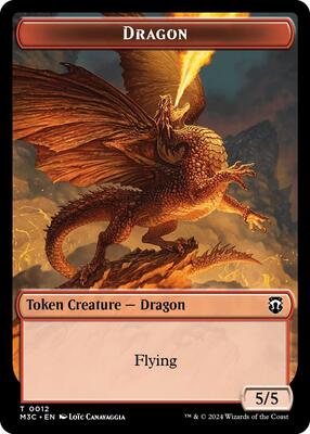 Dragon // Copy Double-Sided Token card from Commander: Modern Horizons 3