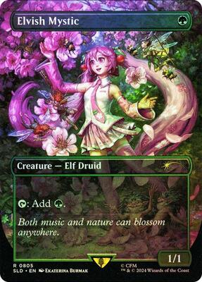 Elvish Mystic (0805) (Rainbow Foil) card from Secret Lair Drop Series