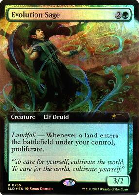 Evolution Sage (Extended Art) card from Secret Lair Drop Series
